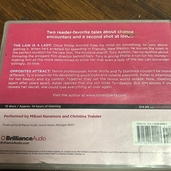 Nora Robert’s audio cd book collection, the law is lady and opposites attract - Picture 2 of 2